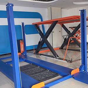 Mesin pengangkat parkir mobil, peralatan Penyelaras roda Lift garasi 4-Post kapasitas tinggi 3.6t untuk pengemasan mobil - Product Image 6