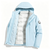 Veste d'extérieur à capuche et col roulé, écologique, coupe-vent, imperméable, chaude, pour hommes et femmes, logo personnalisé, automne-hiver, camping