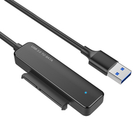 Cable de controlador de disco duro USB 3,0 a 2,5 "SATA con cable de alimentación USB a C Cable SATA a USB