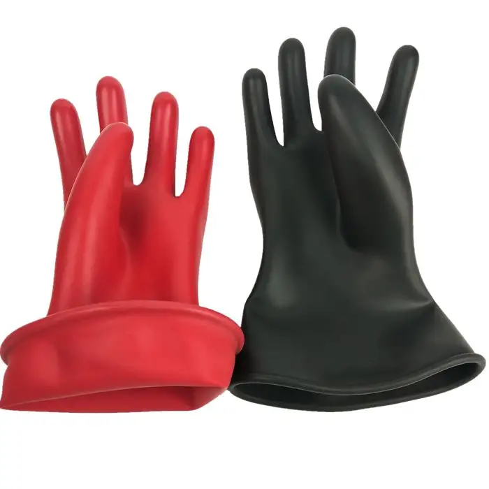 Best Verkopende Hoogspanning Isolerende Rubber Handschoenen Klasse 0 Maat 7 Anti Elektrische Handschoenen