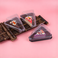 Boîtes à gâteaux triangulaires en PET, boîtes pour mille-feuilles, tiramisu, mousse, boîtes d'emballage pour tranches de gâteau