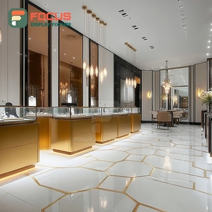 Modern Commercial Retail Jewelry Store Fixtures Metal Frame Boutique Space Showcase Cabinet - Product Image 1