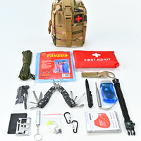 Trousse de premiers secours tactique, sac de survie Molle, équipement d'urgence pour l'extérieur avec outils multiples pour le camping, la randonnée, l'aventure, logo personnalisé