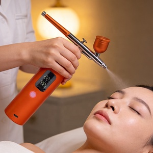 Kit d'aérographe 35 PSI, ensemble <span class=keywords><strong>complet</strong></span>, aérographe à double action pour gâteaux + compresseur pour nail art et art fin, matériaux ABS et cuivre - Product Image 2