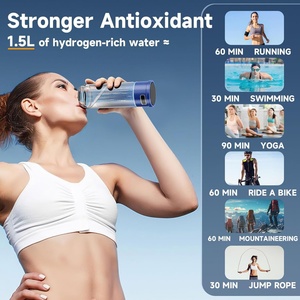 Bouteille d'eau intelligente portable 2025, bouteille d'eau hydrogénée SPE PEM, bouteille ionisée à l'hydrogène 400 ml, gobelet à eau riche en hydrogène pour la santé - Product Image 2