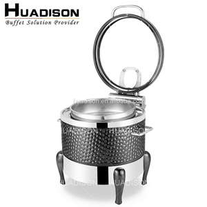 Huadison Catering Equipment Buffet Martillado Lujo Negro <span class=keywords><strong>Restaurante</strong></span> eléctrico <span class=keywords><strong>Estación</strong></span> de sopa Calentador de sopa de acero inoxidable - Product Image 4
