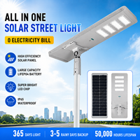 Lampe solaire LED intelligente d'extérieur XIUBEN pour l'éclairage routier, tout-en-un, batterie LiFePO4, MPPT, lampe solaire automatique