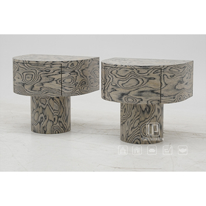 Premium Quality <b>Small</b> Round Table Coffee Living Room Black and Gray Classic Wood Coffee Table With Drawer Table Coffee Living - Product Image 5