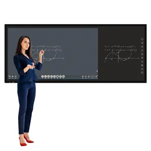 Soluciones de enseñanza de vanguardia Pantalla LED 4K Tablero inteligente Pizarra blanca interactiva Paneles planos