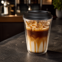 Gobelet en plastique rigide de 16 oz, imprimé sur mesure, vente en gros avec couvercles pour Boba