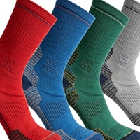 Chaussettes de randonnée à compression avec logo personnalisé, chaussettes de course à pied et de cyclisme épaisses et rembourrées en nylon et élasthanne, unisexes, colorées