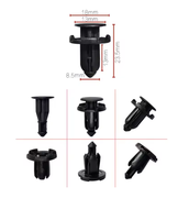 Clips de fixation en plastique noir à pression pour voiture, attaches de garniture de carrosserie automobile, tête de 13 mm, tige de 13 mm, pointe de 8,5 mm, clips rivets universels