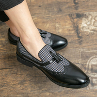 Scarpe Eleganti da Uomo con Nappe in Morbida Pelle PU, Mocassini Casual Leggeri con Punta Tonda per Ufficio e Business