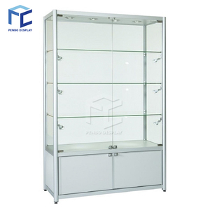 Mobile phone shop interior design display cabinet glass store display showcase