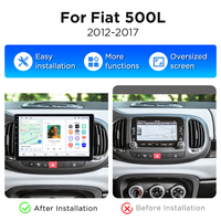Autoradio Android Junsun 10 pouces 1280*720 avec Carplay Bluetooth pour Fiat 500L 2012-2017, autoradio Android Auto Carplay, unité principale GPS