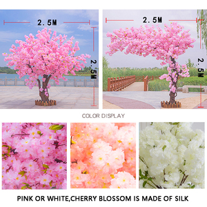 Árbol de Flores de Cerezo Artificial <span class=keywords><strong>Grande</strong></span> Personalizado de Fábrica, Arco <span class=keywords><strong>Grande</strong></span> para Decoración de Centro de Mesa de Boda al Aire Libre, Flor de Seda Rosa Blanca - Product Image 5