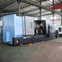 Mesin Bubut CNC CE ISO9001 WOJIE TCK1000 dengan Lubang Spindel 132mm, Tempat Tidur Miring 45 Derajat untuk Pemrosesan Katup Industri