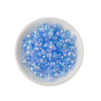 Accessoires de bijoux à bricoler soi-même en acrylique à facettes couleur ab perles octogonales perforées en stock pour vêtements