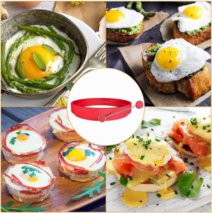 Vente en gros d'anneaux d'oeufs en silicone de qualité alimentaire sans Bpa moules ronds antiadhésifs pour crêpes d'oeufs au plat - Product Image 6