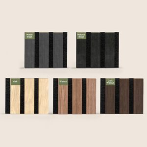 Panneaux muraux acoustiques en bois 3D <span class=keywords><strong>à</strong></span> lattes, <span class=keywords><strong>à</strong></span> <span class=keywords><strong>coller</strong></span>, absorbant le son, texture bois, panneaux décoratifs pour le design d'intérieur de bureau et de studio - Product Image 4