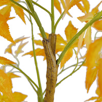 Arbre d'érable artificiel de 110 cm, faux bonsaï, plante d'automne avec des feuilles jaunes pour la décoration moderne de la maison, du bureau, du salon, du sol, intérieur