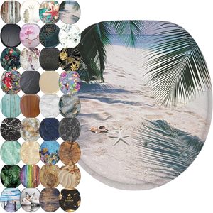 Asiento de inodoro alargado de cierre suave y respetuoso con el medio ambiente, decoración silenciosa para el hogar con parachoques fuertes, bisagras, Colección Ocean - Product Image 4