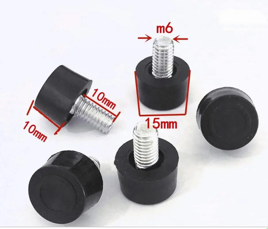 Rubber Silicone Plastic Adjustable Table Furniture Leg M6 M8 M10 Self adjustable Metal Leveling Feet Screw Chair Glide