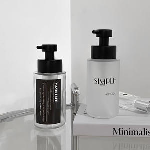 350ml 300ml Vente en gros 250 ml Verre ambré <span class=keywords><strong>Apothicaire</strong></span> <span class=keywords><strong>Savon</strong></span> moussant Distributeur de verre <span class=keywords><strong>Bouteille</strong></span> à pompe en métal - Product Image 3