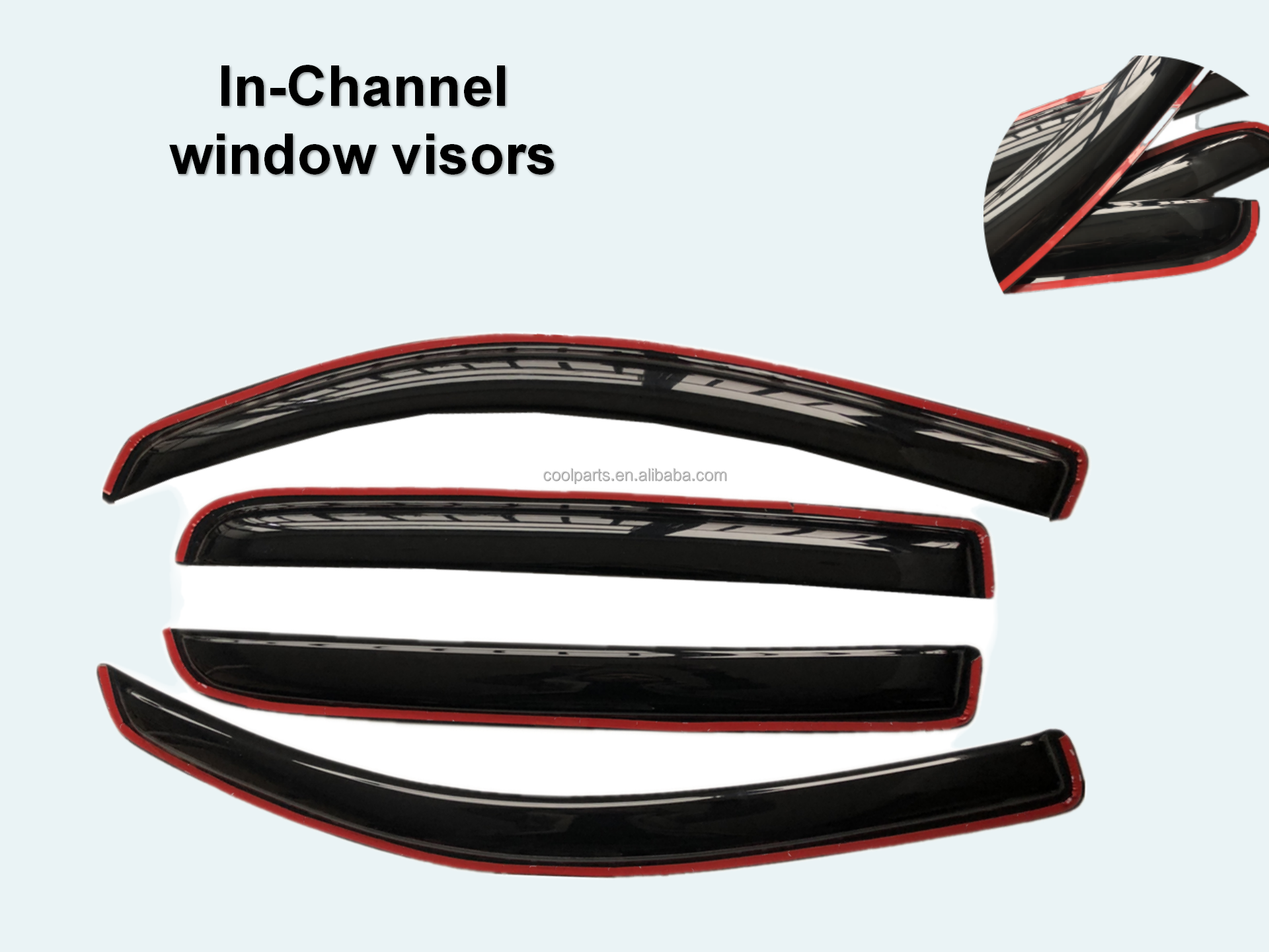 Compatible Con Peugeot 407 4P 04 In POI 12.451 Farad Pareja DE DEFLECTORES Para Lluvia Y Viento PROTECCIÓN Viento Para Ventana Deflector Para Coche Glass Air