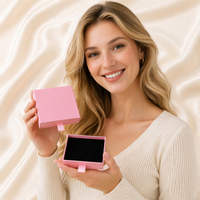 Cajas de Regalo Cuadradas Ligeras para Joyería de 8x8cm, Organizador de Joyas para Collares y Pulseras
