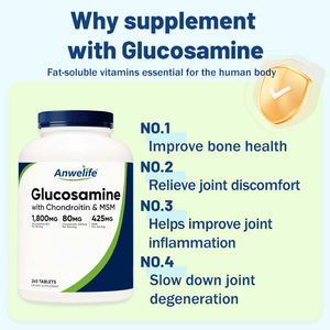 Suplemen Sendi Tulang Halal OEM Kapsul MSM Glukosamin Kondroitin Tablet 1800mg - Product Image 3