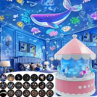Proyector de Luz Nocturna con 21 Películas y Música para Bebés y Niños, Recargable por USB, Giratorio 360°, Carrusel para Dormir, Lámpara Proyectora de Estrellas y Galaxias para Regalo