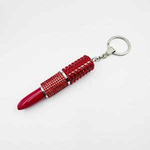 <span class=keywords><strong>Rouge</strong></span> <span class=keywords><strong>à</strong></span> lèvres en forme de stylos <span class=keywords><strong>à</strong></span> bille roulante porte-clés strass cristal <span class=keywords><strong>rouge</strong></span> <span class=keywords><strong>à</strong></span> lèvres stylo avec porte-clés créatif écriture stylos cadeau - Product Image 4
