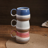 Suministro Exclusivo de Tazas de Cerámica de Alta Calidad Estilo Nórdico para Navidad, Tazas de Cerámica Retro Japonesas de Gran Capacidad