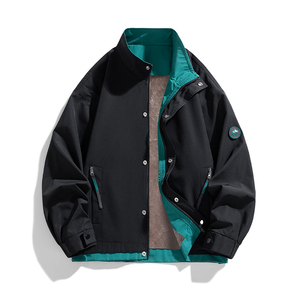 Chaqueta con logotipo personalizado, chaqueta impermeable para amantes del aire libre, traje de senderismo tres en uno desmontable para adolescentes a la moda. - Product Image 5