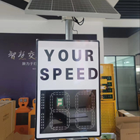 Détecteur de vitesse solaire à montage au sol, panneaux de signalisation routière en PC et aluminium, réflecteurs prismatiques haute intensité, IP68
