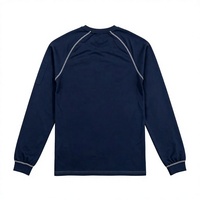 Chemises à manches longues pour hommes FR CAT2 résistantes au feu, pull-over bleu marine pour le travail industriel dans le secteur pétrolier et gazier