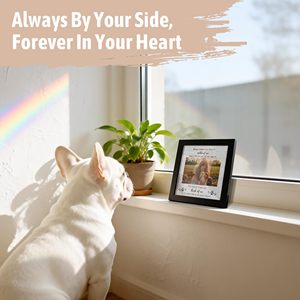 Cadre photo commémoratif pour animaux de compagnie en bois noir, cadre de souvenir pour chien et chat avec citation de sympathie pour les propriétaires <span class=keywords><strong>d</strong></span>'animaux - Product Image 5