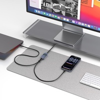 Cable Creation 1,25m Langes Dual-USB-C-Kabel 100W Max PD-Ladung 2-in-1 USB-C-Splitter mit LED-Anzeige für Phone 17/16 Carplay Laptop
