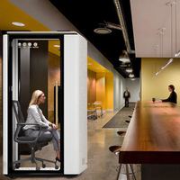 Cabine de bureau modulaire acoustique en aluminium, portable, mobile, moderne, durable et insonorisée pour le bureau à domicile, les hôpitaux et les ateliers