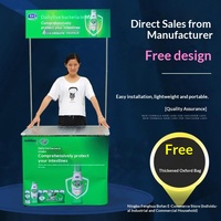 Support d'affichage portable pliable en alliage d'aluminium pour la promotion, le recrutement et les expositions