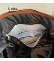 Bolsa de Viaje de PU con Diseño de Trébol de 4 Hojas en Relieve Personalizado, con Compartimento para Trolley, Separación entre Seco y Húmedo, Múltiples Bolsillos, 3 Colores, Ligera, para Fin de Semana