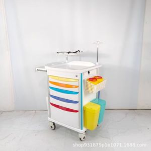 Carrito de Tratamiento Médico Multifuncional ZY690 con 4 Ruedas, Cajón y Cesta para Uso Hospitalario - Product Image 2