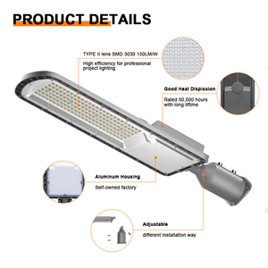 Lampu Jalan LED dapat diredupkan, 50W 100W 150W 200W 0-10V <span class=keywords><strong>24W</strong></span> 40W 50W 80W Area parkir luar ruangan perlengkapan pencahayaan jalan utama - Product Image 5