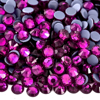 Strass en cristal violet SS6 de haute qualité OLeeya en vrac, strass brillants à thermocoller pour T-shirt