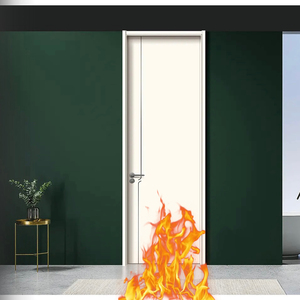 Puerta interior de madera para hotel y apartamento moderno, clasificación contra incendios de 20/30/45/60/90 minutos, función de prevención de incendios de madera maciza terminada - Product Image 2