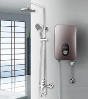 Pemanas Air Listrik Tanpa Tangki 220V-240V 11KW Kontrol Sentuh Pintar Pemanasan Cepat untuk Rumah Tangga, RV, Kamar Mandi Hotel, Shower