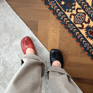 2026 Scarpe Basse da <span class=keywords><strong>Donna</strong></span> di Tendenza, <span class=keywords><strong>Ballerine</strong></span> Casual con Punta Divisa in Pelle Rossa di Cavallo, Collezione Primavera - Product Image 5