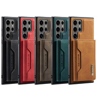 Étui en Cuir Magnétique Détachable avec Porte-Cartes pour Galaxy S21 S23 S24 FE Plus Ultra et Samsung S25 Ultra