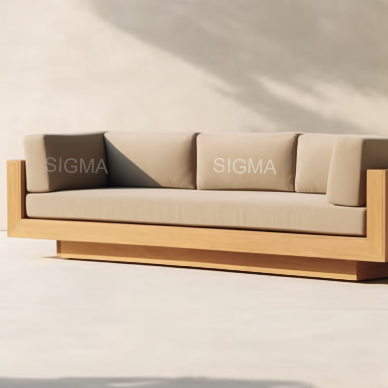 New arrival modern patio set teak wood outdoor furniture garden sofas
